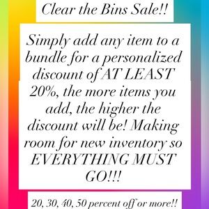 Clear the Bins Sale Poster